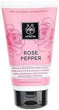 Düfte, Parfümerie und Kosmetik Straffende Anti-Cellulite Körpercreme mit rosa Pfeffer und Rose - Apivita Rose Pepper Firming & Reshaping Body Cream