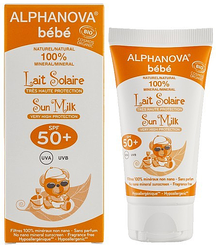 Sonnenschutzmilch für Kinder SPF 50+ - Alphanova Baby SPF 50+ Sunscreen Lotion — Bild N1
