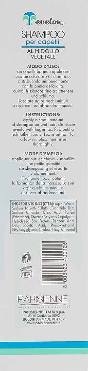 Shampoo für dünnes und chemisch geschädigtes Haar mit Zucchiniextrakt - Parisienne Italia Evelon Shampoo Black Professional — Bild N3