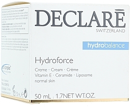 Leichte feuchtigkeitsspendende Gesichtscreme mit Vitamin E, Ceramiden und Liposomen - Declare Hydroforce Cream — Bild N1