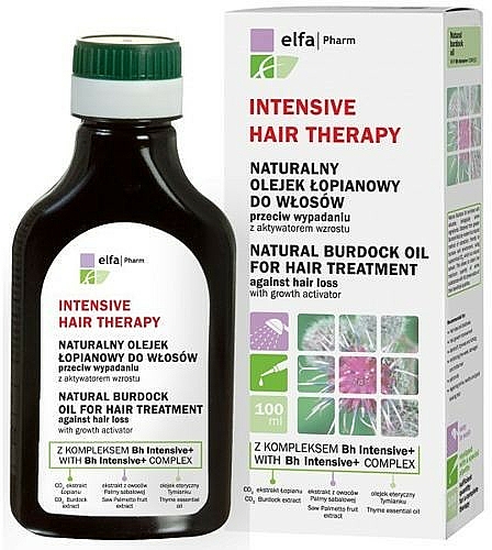 Intensive Behandlung mit Klettenöl gegen Haarausfall und zum Wachstum - Elfa Pharm Burdock Oil