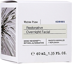 Glättende und regenerierende Anti-Falten Nachtcreme für das Gesicht mit Retinol - Korres White Pine Restorative Overnight Facial — Bild N2
