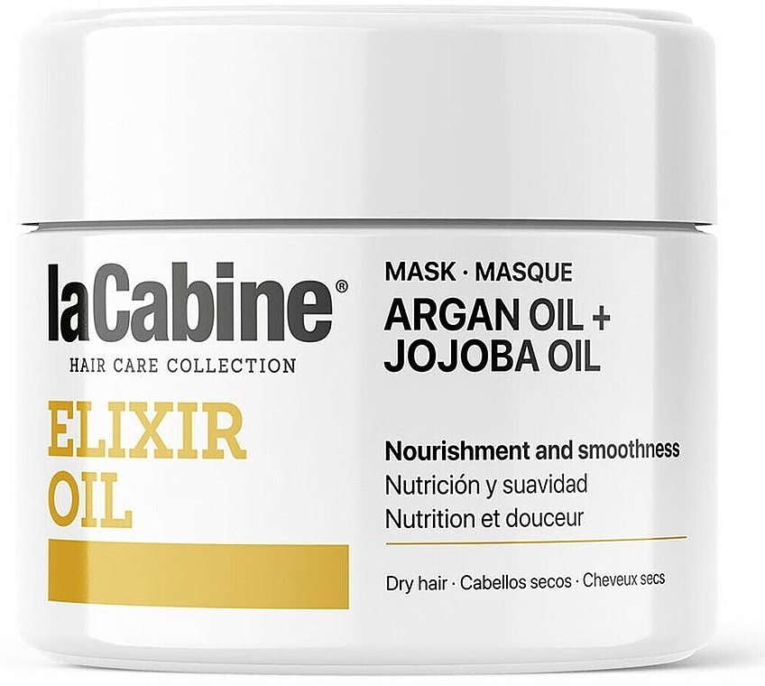 Pflegende Maske für trockenes Haar mit Argan- und Jojobaöl - La Cabine Elixir Oil Mask Argan Oil + Jojoba Oil — Bild N1