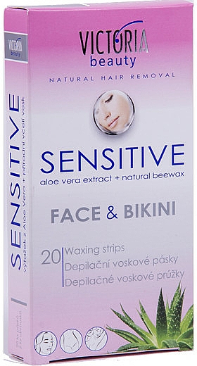 Enthaarungswachsstreifen für Bikinizone - Victoria Beauty Sensitive Face & Bikini Waxing Strips