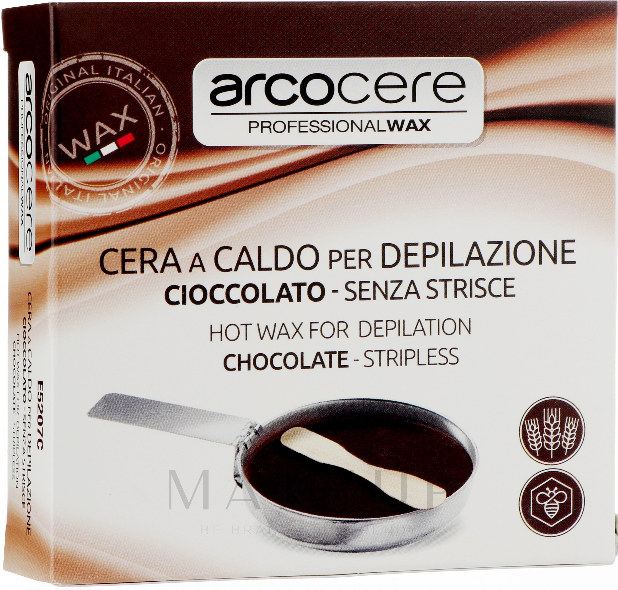 Epilier-Set mit Schale Schokoladen - Arcocere Professional Wax Chocolate — Bild 120 g