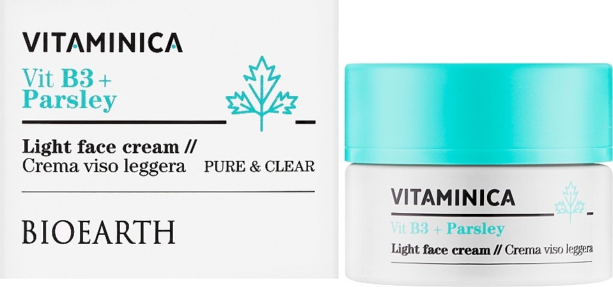 Leichte Gesichtscreme - Bioearth Vitaminica Vit B3 + Parsley Light Face Cream  — Bild N2