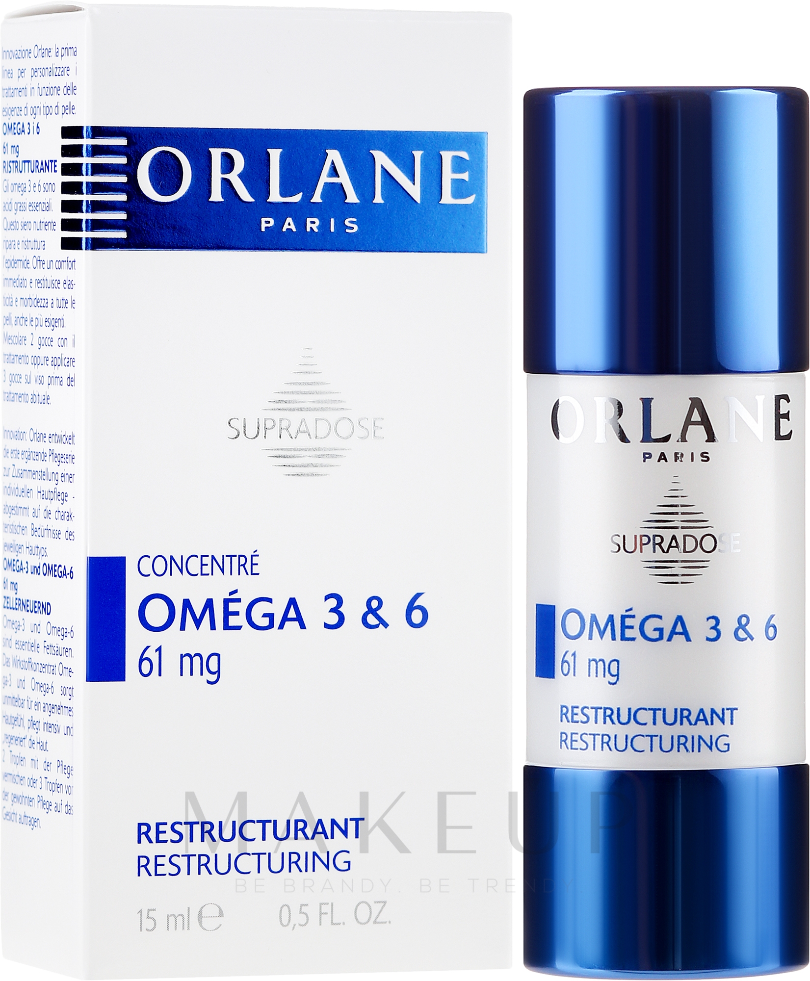 Restrukturierendes Gesichtsserum mit Omega-3 und Omega-6 Fettsäuren - Orlane Supradose Omega 3&6 Restructuring Concentrate — Bild 15 ml