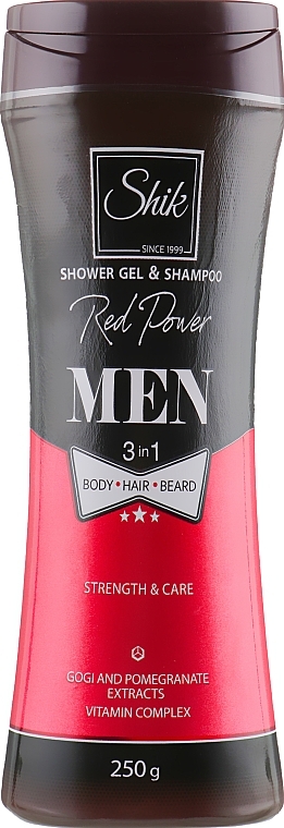 Gel-Shampoo mit Goji- und Granatapfel-Extrakten - Shik Men Red Power — Bild N1