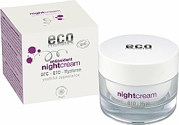 Antioxidative Nachtcreme für das Gesicht mit OPC, Coenzym Q10 und Hyaluron - Eco Cosmetics Antioxidant Night Cream With OPC Q10 & Hyaluron — Bild N1