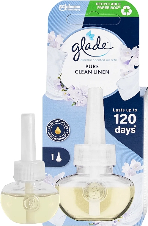 Glade Electric Scented Oil Pure Clean Linen Refill - Elektrischer Lufterfrischer — Bild N3