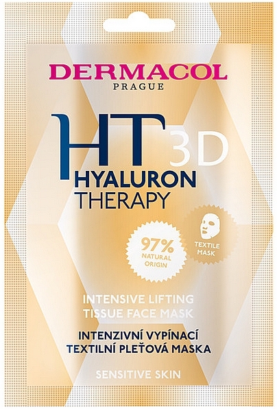 Stärkende Tuchmaske für das Gesicht - Dermacol 3D Hyaluron Therapy Intensive Lifting  — Bild N1