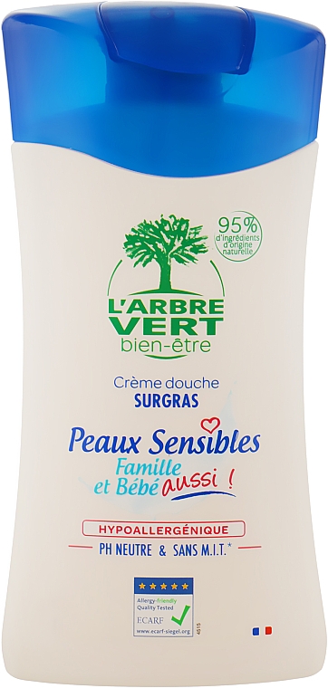 Creme-Duschgel für empfindliche Haut - L'Arbre Vert Family & Baby Sensitive Shower Gel — Bild N1