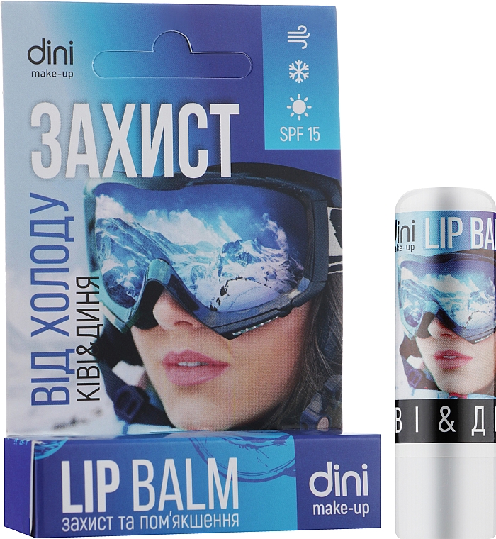 Hygienischer Lippenstift Kiwi und Melone - Dini Lip Balm SPF 15 — Bild N2