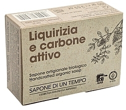 Seife Lakritze und Aktivkohle - Sapone Di Un Tempo Organic Soap Liquorice And Activated Charcoal — Bild N1