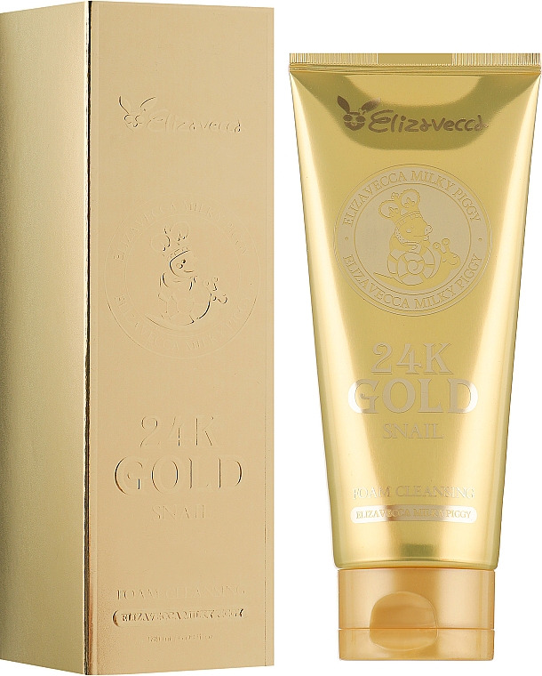 Gesichtsreinigungsschaum mit Schneckenschleim und 24K Gold - Elizavecca Face Care 24k gold snail Cleansing Foam — Bild N1