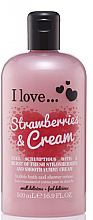 Düfte, Parfümerie und Kosmetik Badeschaum und Duschcreme "Strawberries & Cream" - I Love... Strawberries & Cream Bubble Bath And Shower Creme