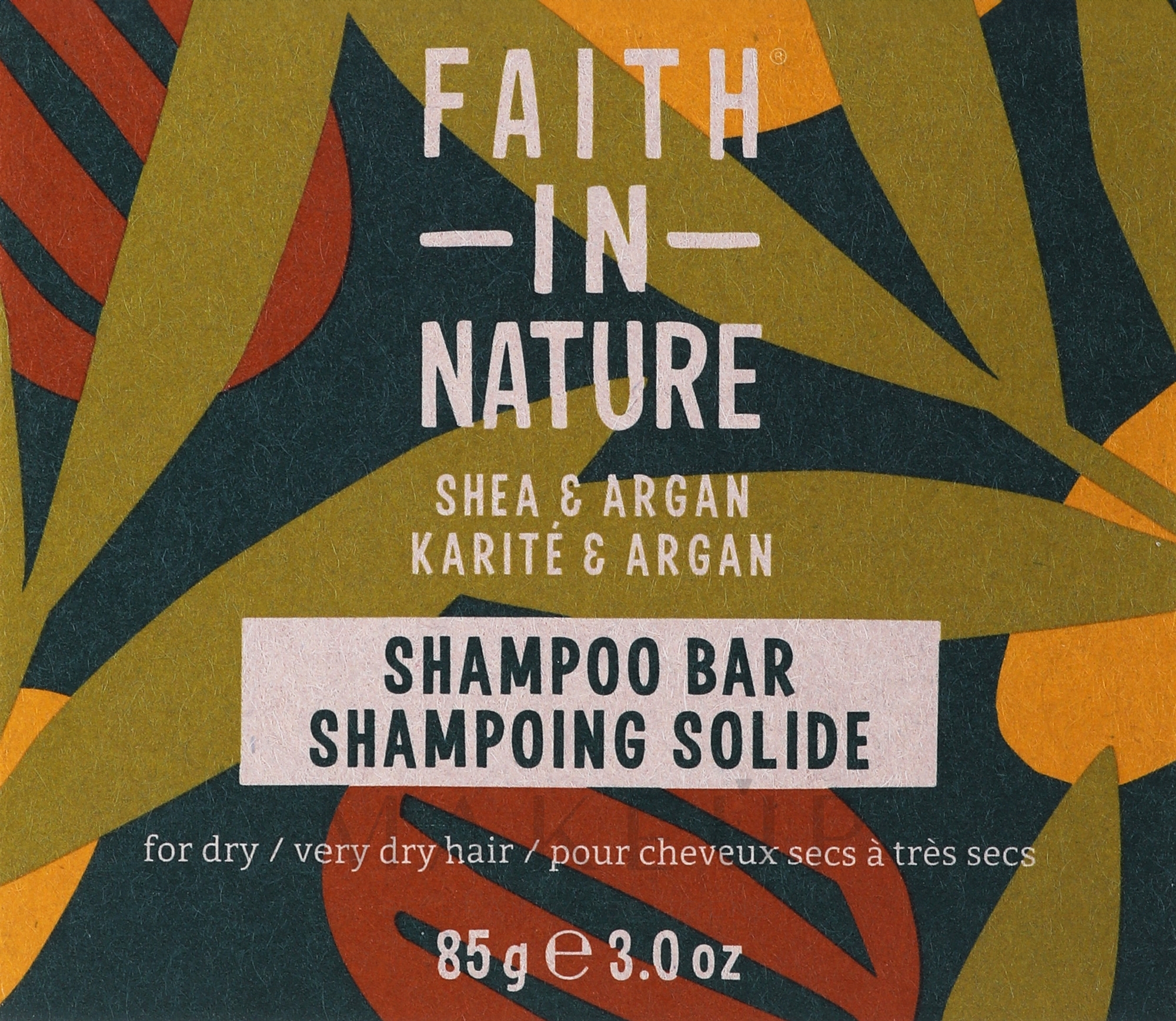 Festes Shampoo für trockenes Haar - Faith In Nature Shea & Argan Shampoo Bar — Bild 85 g