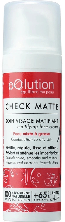 Mattierende Gesichtscreme - oOlution Check Matte Mattifying Face Cream — Bild N1