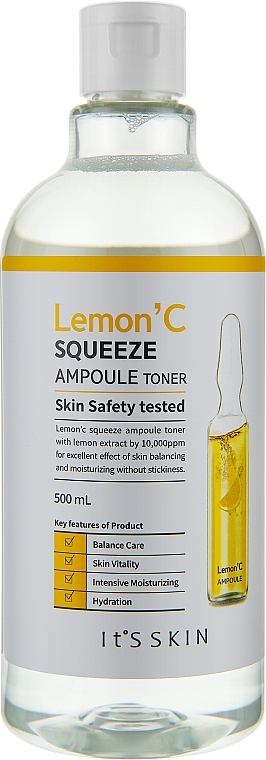 Gesichtstonikum mit Zitronenextrakt - It's Skin Lemon' C Squeeze Ampoule Toner — Bild N1