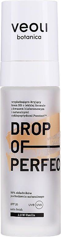 Glättende und deckende BB-Creme mit leichter Textur - Veoli Botanica Drop Of Perfection SPF20  — Bild N3