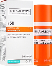 Düfte, Parfümerie und Kosmetik Sonnenschutzgel-Creme gegen Pigmentflecken für gemischte und fettige Gesichtshaut SPF 50 - Bella Aurora Sunscreen Gel Oily Skin SPF 50