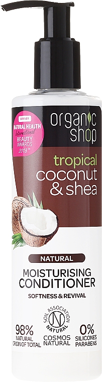 Feuchtigkeitsspendende Haarspülung mit Kokos und Sheabutter für trockenes und beschädigtes Haar - Organic Shop Coconut And Shea Conditioner