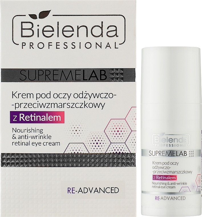 Augencreme mit Retinol - Bielenda Professional Supremelab Re-Advanced Nourishing & Anti-Wrinkle Eye Cream — Bild N2