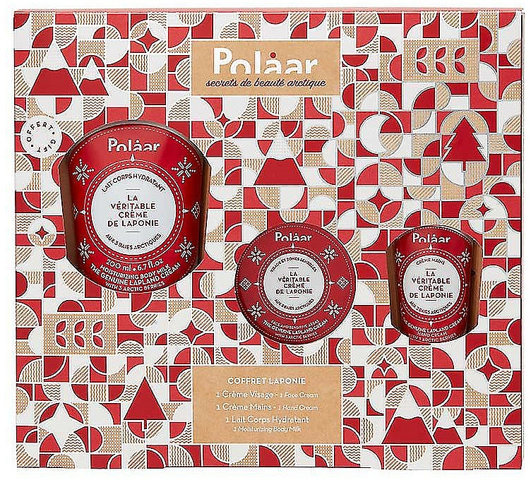 Gesichts- und Körperpflegeset - Polaar Christmas 2020 Lapland Cracker Gift Set (Handcreme 50ml + Gesichtscreme 50ml + Körpermilch 200ml) — Bild N1