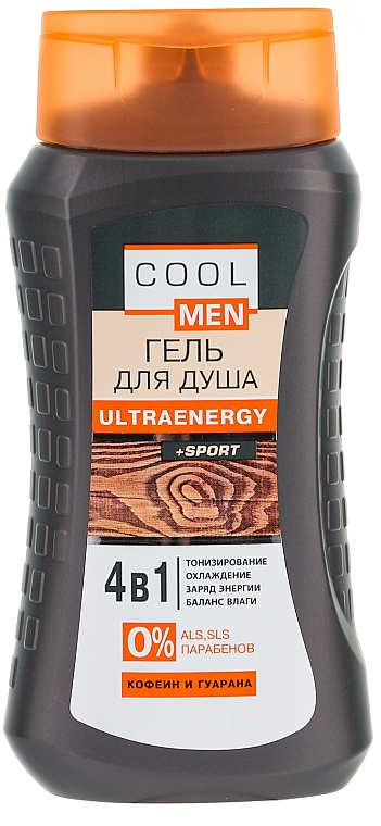 Energetisierendes Duschgel-Shampoo mit Koffein und Guaraná - Cool Men Ultraenergy + Sport