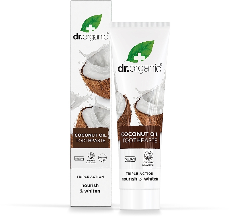 Zahnpasta mit Kokosöl - Dr. Organic Coconut Oil Toothpaste — Bild N1