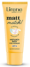 Düfte, Parfümerie und Kosmetik Mattierende Basis für Foundation SPF 15 - Lirene Matt Match! Foundation SPF15