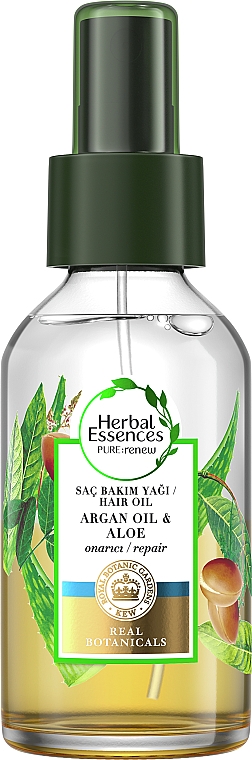 Feuchtigkeitsspendendes und reparierendes Haaröl mit Arganöl und Aloe Vera - Herbal Essences Argan Oil & Aloe Hair Oil — Bild N1