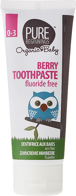 Fluoridfreie Kinderzahnpasta 0-3 Jahre mit Himbeergeschmack - Pure Beginnings Baby Berry Toothpaste — Bild N2
