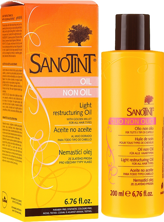 Revitalisierendes Öl für alle Haartypen mit Goldhirse - Sanotint Oil Non Oil — Bild N1