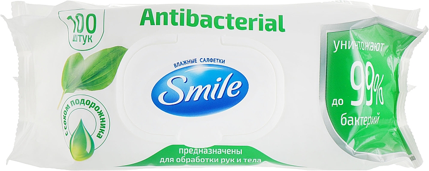 Feuchttücher mit Kochbananensaft 100 St. - Smile Baby Antibacterial — Bild N1