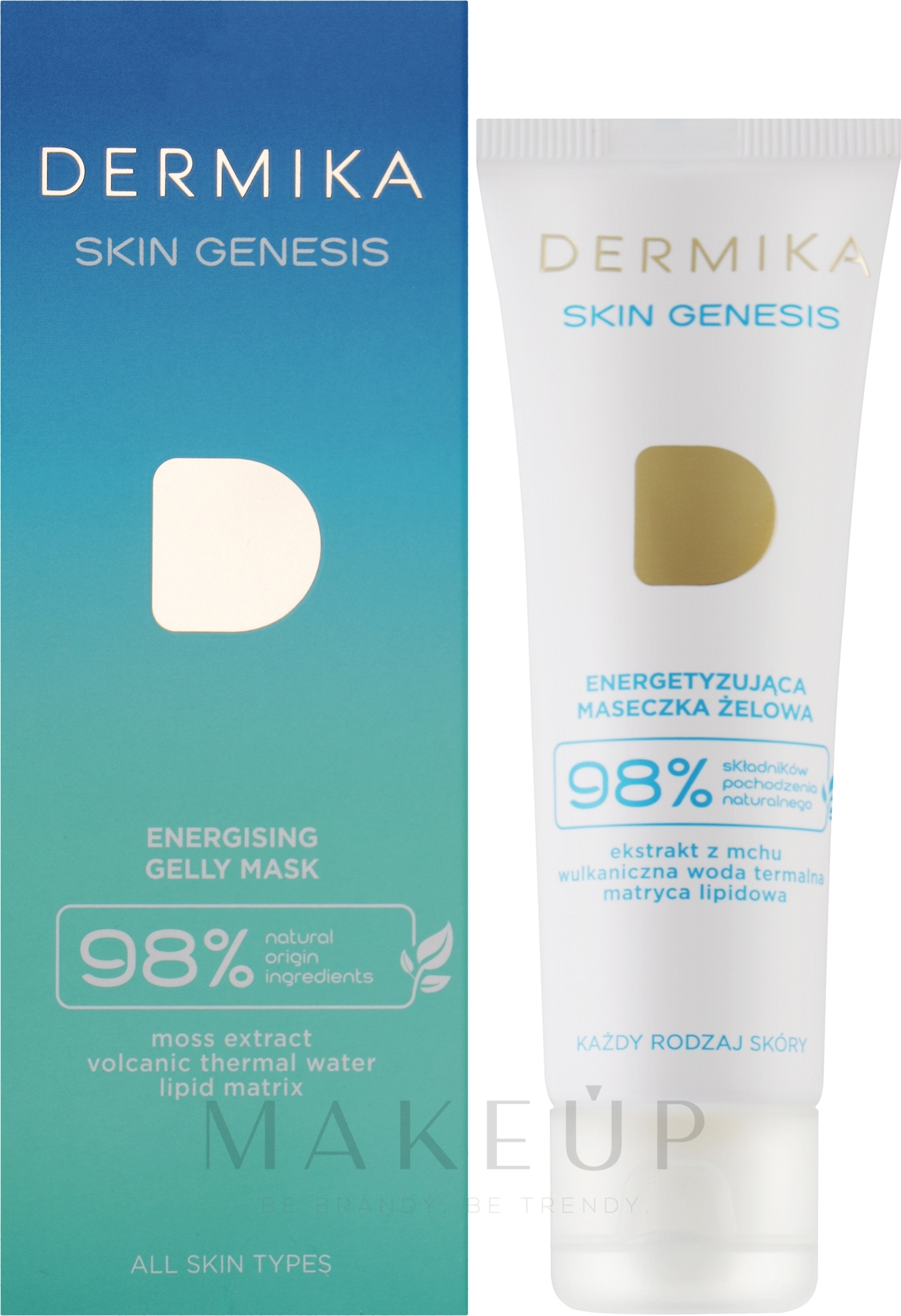 Energiespendende Gesichtsgel-Maske für alle Hauttypen - Dermika Skin Genesis — Bild 50 ml