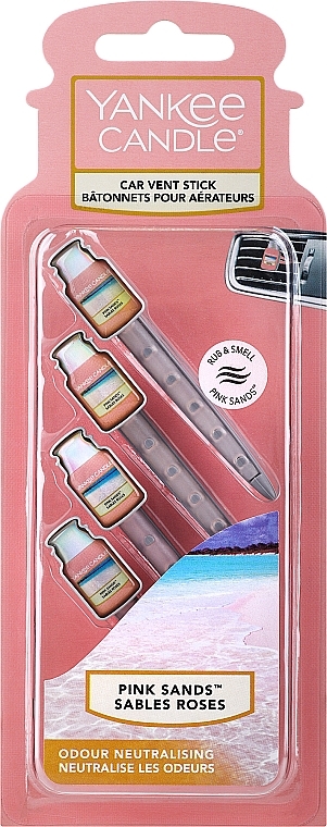 Auto-Lufterfrischer Pink Sands Duftstick - Yankee Candle Pink Sands Car Vent Sticks