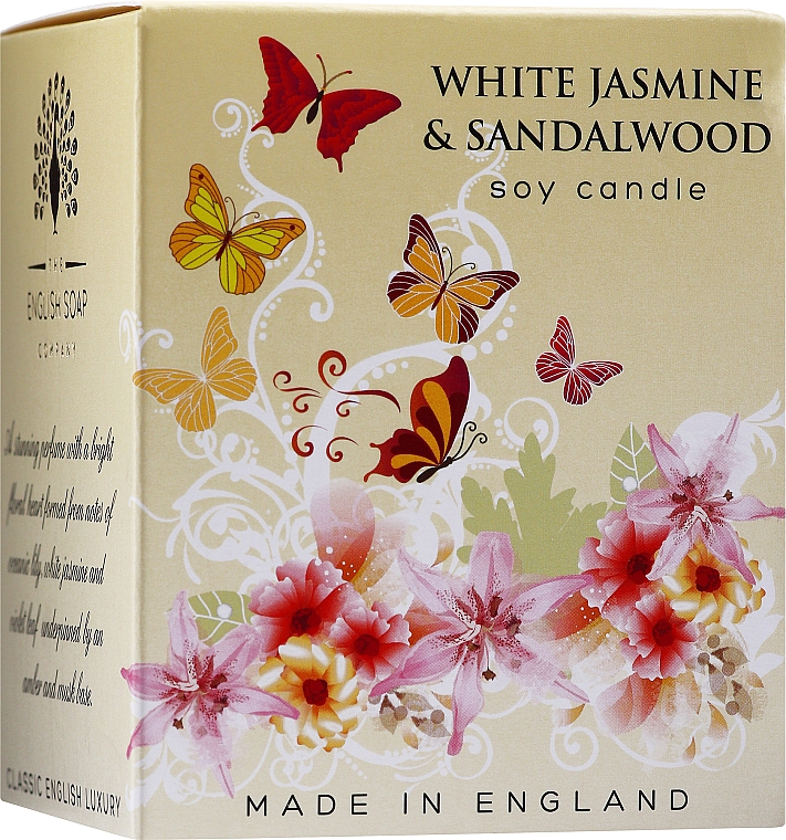 Duftkerze Weißer Jasmin & Sandelholz - The English Soap Company White Jasmine and Sandalwood Candle — Bild N2