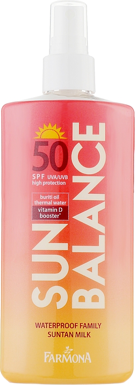 Wasserfeste Sonnenschutzmilch für Körper SPF 50 - Farmona Sun Balance Body Milk SPF50 — Bild N1