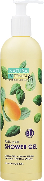Duschgel mit Bio- Basilikum und Grapefruit - Natura Estonica Basil Lush Shower Gel — Bild N1