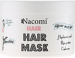 Glättende Haarmaske mit Hyaluronsäure, Reisprotein und Cashmere - Nacomi Smoothing Hair Mask — Bild N1