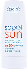 Düfte, Parfümerie und Kosmetik Antioxidative Sonnencreme für das Gesicht SPF 50+ - Ziaja Sopot Sun Face Cream SPF 50