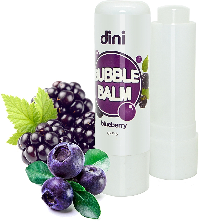 Lippenbalsam Blaubeere - Dini Bubble Balm Blueberry SPF 15 — Bild N1