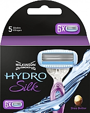 Düfte, Parfümerie und Kosmetik Ersatzklingen 6 St. - Wilkinson Sword Women Hydro Silk Purple