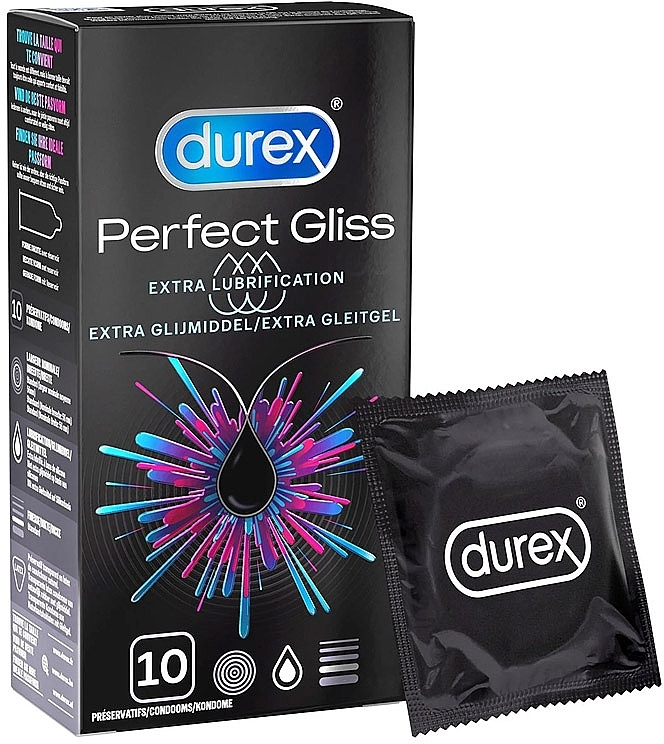 Kondome Extra Gleitgel - Durex Perfect Gliss Condoms — Bild N1