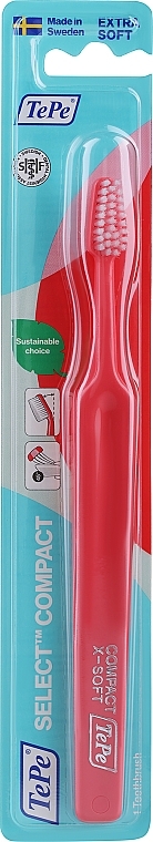 Zahnbürste Select Compact Extra Soft sehr weich Koralle - TePe Toothbrush — Bild N1