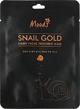 Düfte, Parfümerie und Kosmetik Tuchmaske für das Gesicht mit Schneckenextrakt und Goldpartikeln - Belov Moods Snail Gold Facial Mask