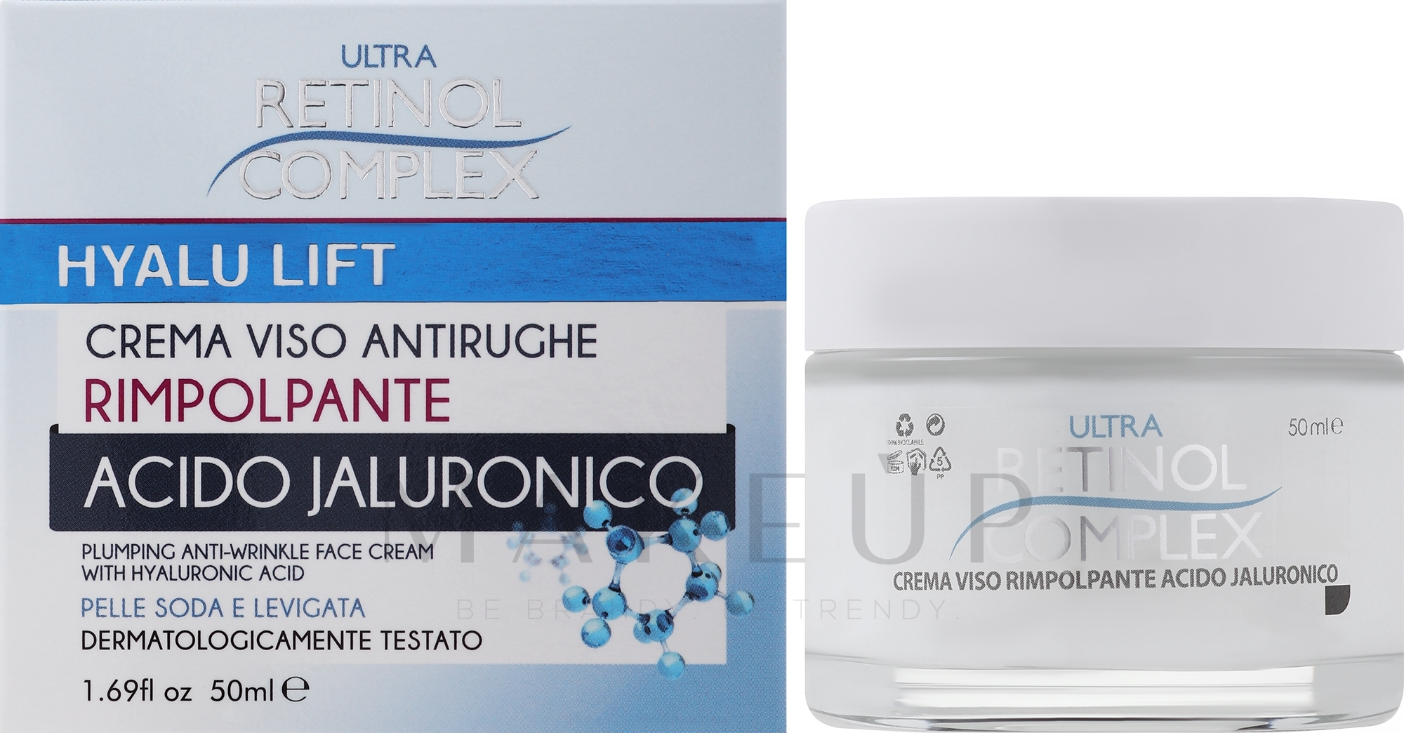 Lifting-Gesichtscreme mit Hyaluronsäure - Retinol Complex Ultra Lift Plumping Face Cream With Hyaluronic Acid — Bild 50 ml