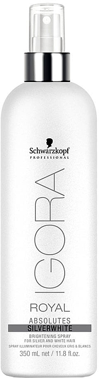 Aufhellender Spray für graues, silbernes und weißes Haar - Schwarzkopf Professional Igora Royal Absolutes Silverwhite Brightening Spray — Bild N1