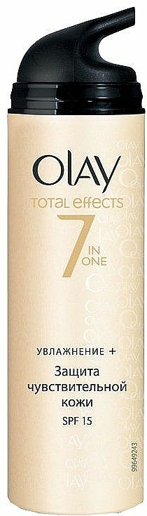 Feuchtigkeitsspendende Tagescreme SPF 15 - Olay Total Effects Day Cream Sensitive SPF15 